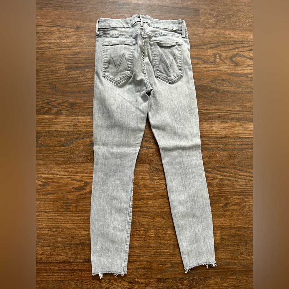 MOTHER Grey Skinny Jeans Size 27